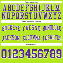 Laden Sie das Bild in den Galerie-Viewer, Custom Neon Green Purple-White Authentic Throwback Basketball Shorts