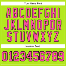 Load image into Gallery viewer, Custom Neon Green Pink-Black Authentic Throwback Basketball Jersey