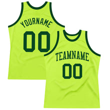 Загрузить изображение в средство просмотра галереи, Custom Neon Green Green Authentic Throwback Basketball Jersey