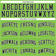 Charger l'image dans la galerie, Custom Neon Green White Pinstripe Black-White Authentic Basketball Jersey