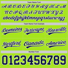 Load image into Gallery viewer, Custom Neon Green Navy-White Authentic Throwback Basketball Shorts