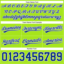 Laden Sie das Bild in den Galerie-Viewer, Custom Neon Green Royal-White Authentic Throwback Basketball Shorts