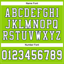 Load image into Gallery viewer, Custom Neon Green White-Navy Mesh Authentic Football Jersey