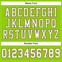 Load image into Gallery viewer, Custom Neon Green White-Burgundy Mesh Authentic Football Jersey