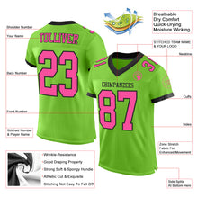 Загрузить изображение в средство просмотра галереи, Custom Neon Green Pink-Black Mesh Authentic Football Jersey