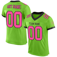 Загрузить изображение в средство просмотра галереи, Custom Neon Green Pink-Black Mesh Authentic Football Jersey