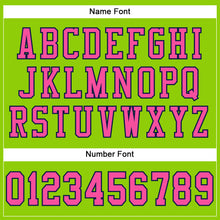Загрузить изображение в средство просмотра галереи, Custom Neon Green Pink-Navy Mesh Authentic Football Jersey
