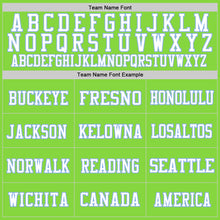 Charger l'image dans la galerie, Custom Neon Green White-Light Blue Mesh Authentic Football Jersey