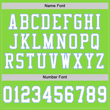 Charger l'image dans la galerie, Custom Neon Green White-Light Blue Mesh Authentic Football Jersey