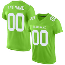 Charger l'image dans la galerie, Custom Neon Green White Mesh Authentic Football Jersey
