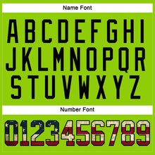 Load image into Gallery viewer, Custom Neon Green Vintage USA Flag Black-Cream Hockey Lace Neck Jersey