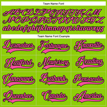 Load image into Gallery viewer, Custom Neon Green Pink-Black Hockey Lace Neck Jersey