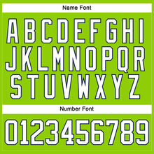 Load image into Gallery viewer, Custom Neon Green White-Navy Hockey Lace Neck Jersey