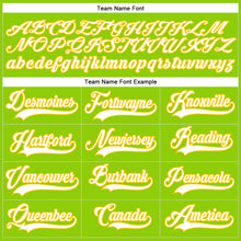 Load image into Gallery viewer, Custom Neon Green White-Yellow Hockey Lace Neck Jersey