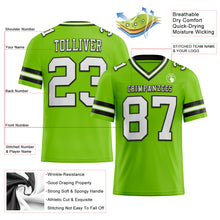 Charger l'image dans la galerie, Custom Neon Green White-Black Authentic Football Jersey