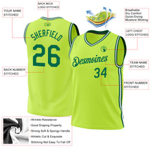 Load image into Gallery viewer, Custom Neon Green Kelly Green-White Authentic Throwback Basketball Jersey