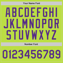 Load image into Gallery viewer, Custom Neon Green Purple-White Authentic Throwback Basketball Jersey