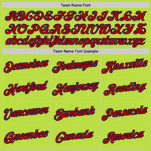 Load image into Gallery viewer, Custom Neon Green Red-Navy Authentic Throwback Basketball Jersey