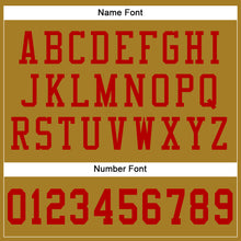 Laden Sie das Bild in den Galerie-Viewer, Custom Old Gold Red Mesh Authentic Football Jersey