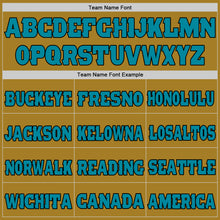 Laden Sie das Bild in den Galerie-Viewer, Custom Old Gold Teal-Black Mesh Authentic Football Jersey