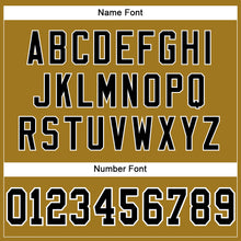 Load image into Gallery viewer, Custom Old Gold Black-White Mesh Authentic Football Jersey