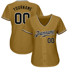 Загрузить изображение в средство просмотра галереи, Custom Old Gold Black-White Authentic Baseball Jersey