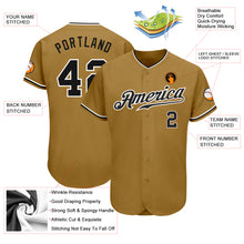Загрузить изображение в средство просмотра галереи, Custom Old Gold Black-White Authentic Baseball Jersey