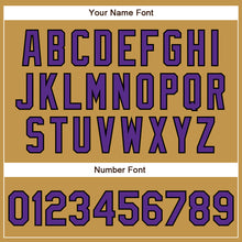 Загрузить изображение в средство просмотра галереи, Custom Old Gold Purple-Black Authentic Baseball Jersey
