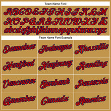 Load image into Gallery viewer, Custom Old Gold Red-Navy Performance T-Shirt