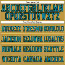 Laden Sie das Bild in den Galerie-Viewer, Custom Old Gold Teal-Black Mesh Authentic Football Jersey