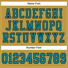 Laden Sie das Bild in den Galerie-Viewer, Custom Old Gold Teal-Black Mesh Authentic Football Jersey