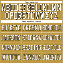 Load image into Gallery viewer, Custom Old Gold White-Black Mesh Authentic Football Jersey