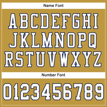 Laden Sie das Bild in den Galerie-Viewer, Custom Old Gold White-Navy Mesh Authentic Football Jersey