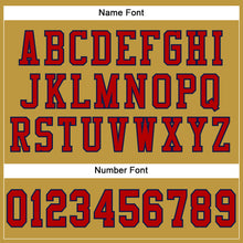 Load image into Gallery viewer, Custom Old Gold Red-Navy Mesh Authentic Football Jersey