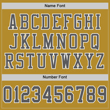 Laden Sie das Bild in den Galerie-Viewer, Custom Old Gold Steel Gray-White Mesh Authentic Football Jersey