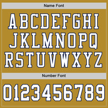 Загрузить изображение в средство просмотра галереи, Custom Old Gold White-Navy Mesh Authentic Football Jersey