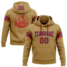 Загрузить изображение в средство просмотра галереи, Custom Stitched Old Gold Red-Royal Football Pullover Sweatshirt Hoodie