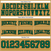 Charger l'image dans la galerie, Custom Stitched Old Gold Kelly Green-Black Football Pullover Sweatshirt Hoodie