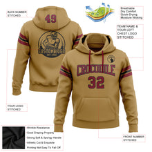 Charger l'image dans la galerie, Custom Stitched Old Gold Crimson-Black Football Pullover Sweatshirt Hoodie