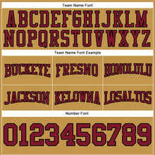 Charger l'image dans la galerie, Custom Stitched Old Gold Crimson-Black Football Pullover Sweatshirt Hoodie
