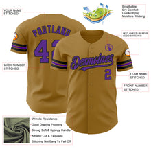 Charger l'image dans la galerie, Custom Old Gold Purple-Black Authentic Baseball Jersey