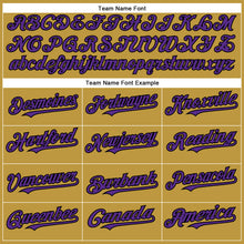 Charger l'image dans la galerie, Custom Old Gold Purple-Black Authentic Baseball Jersey
