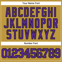 Charger l'image dans la galerie, Custom Old Gold Purple-Black Authentic Baseball Jersey