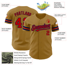 Загрузить изображение в средство просмотра галереи, Custom Old Gold Red-Navy Authentic Baseball Jersey