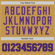 Charger l'image dans la galerie, Custom Old Gold Purple-Black Authentic Baseball Jersey