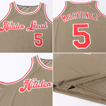 Загрузить изображение в средство просмотра галереи, Custom Olive Red-White Authentic Throwback Salute To Service Basketball Jersey