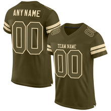 Load image into Gallery viewer, Custom Olive Olive-Cream Mesh Authentic Salute To Service Football Jersey