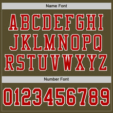 Laden Sie das Bild in den Galerie-Viewer, Custom Olive Red-White Mesh Authentic Salute To Service Football Jersey
