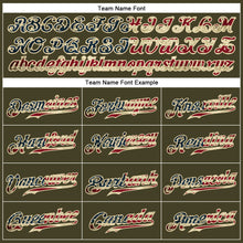 Загрузить изображение в средство просмотра галереи, Custom Olive Vintage USA Flag-Cream Authentic Sleeveless Salute To Service Baseball Jersey