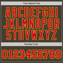 Загрузить изображение в средство просмотра галереи, Custom Olive Red-Gold Authentic Throwback Salute To Service Basketball Jersey